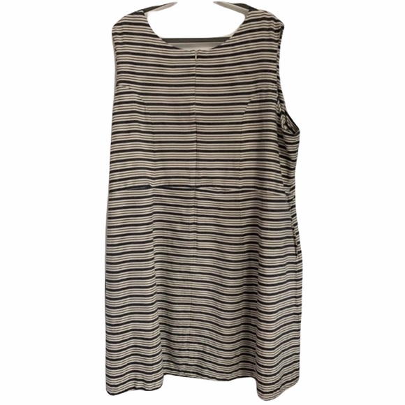 Addition Elle Knee Length Striped Dress with Pockets - Picture 2 of 5
